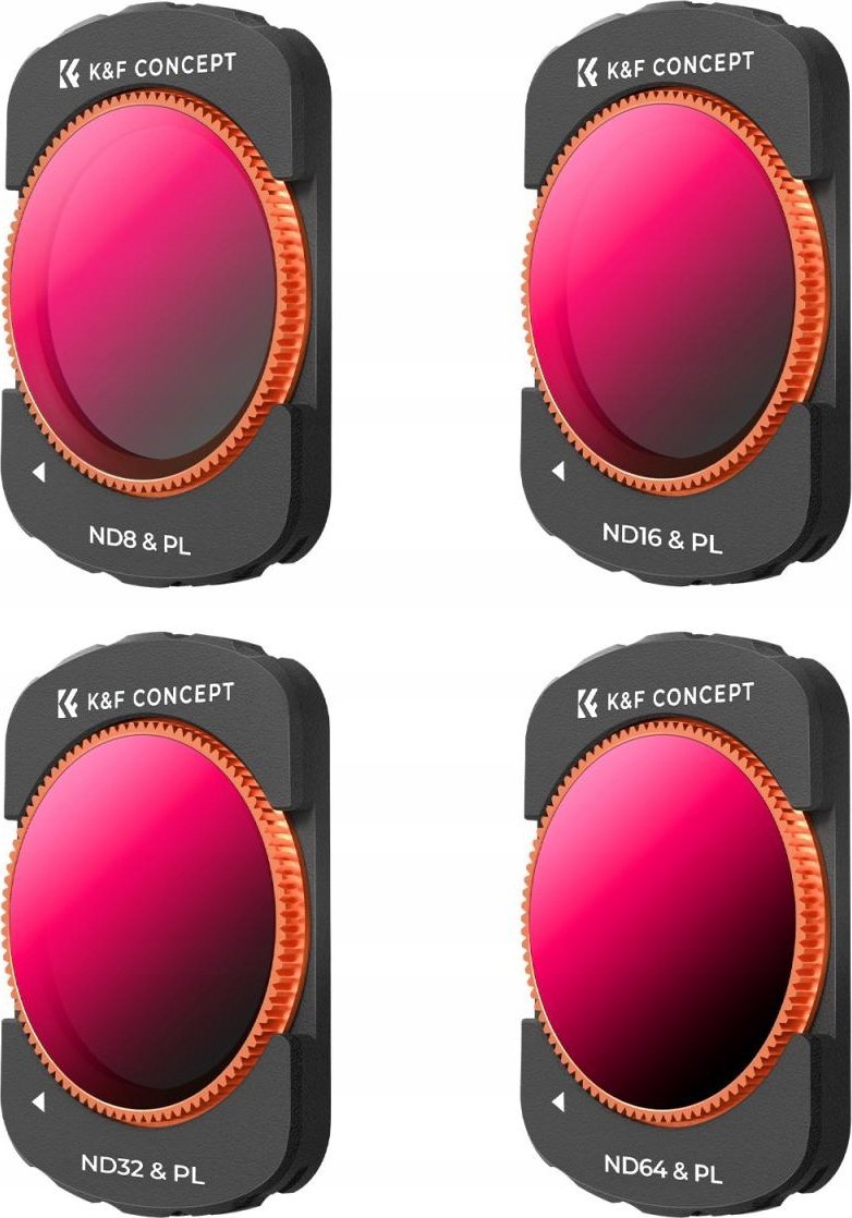 Set filtrash magnetikë K&amp;F Concept për DJI Osmo Pocket 3, ND8/PL ND16/PL ND32/PL ND64/PL, 4 copë