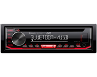 Radio makine JVC KD-T702BT, Bluetooth, USB, e zezë