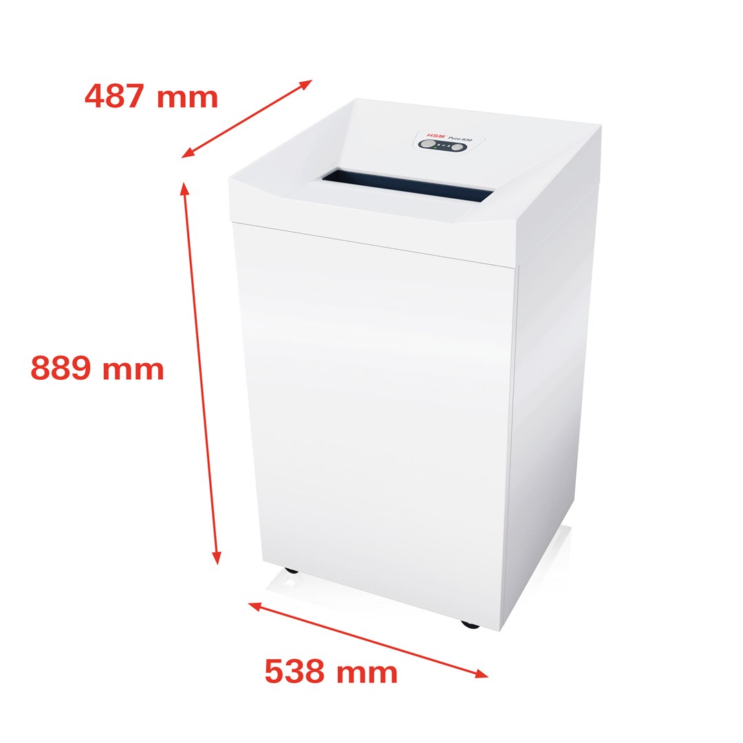 Shredder dokumentesh HSM Pure 420, kosh 130L, niveli sigurie DIN P4, i bardhë