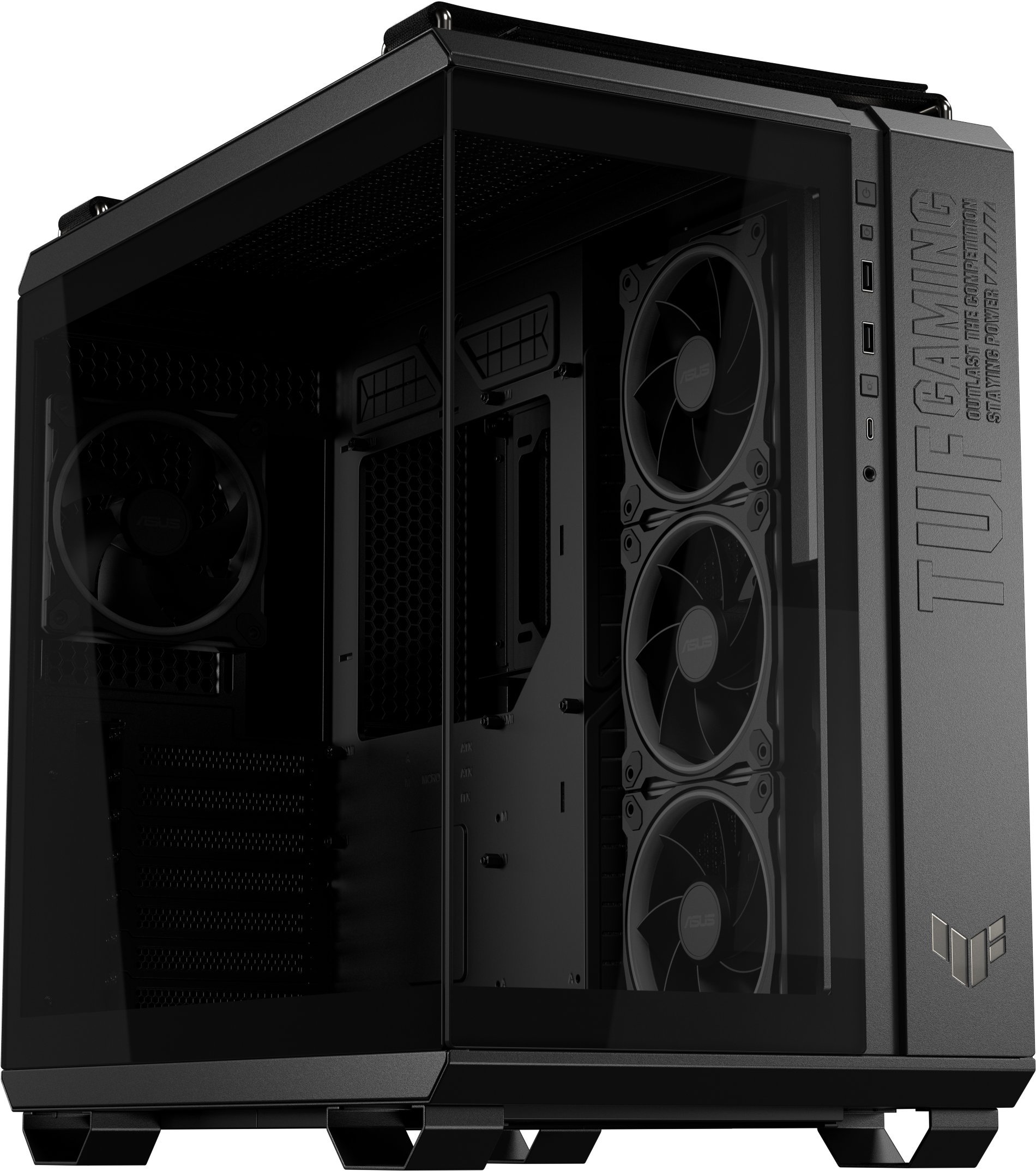 Kasa kompjuteri ASUS TUF Gaming GT502 Horizon TG, MIDI Tower, ARGB, e zezë