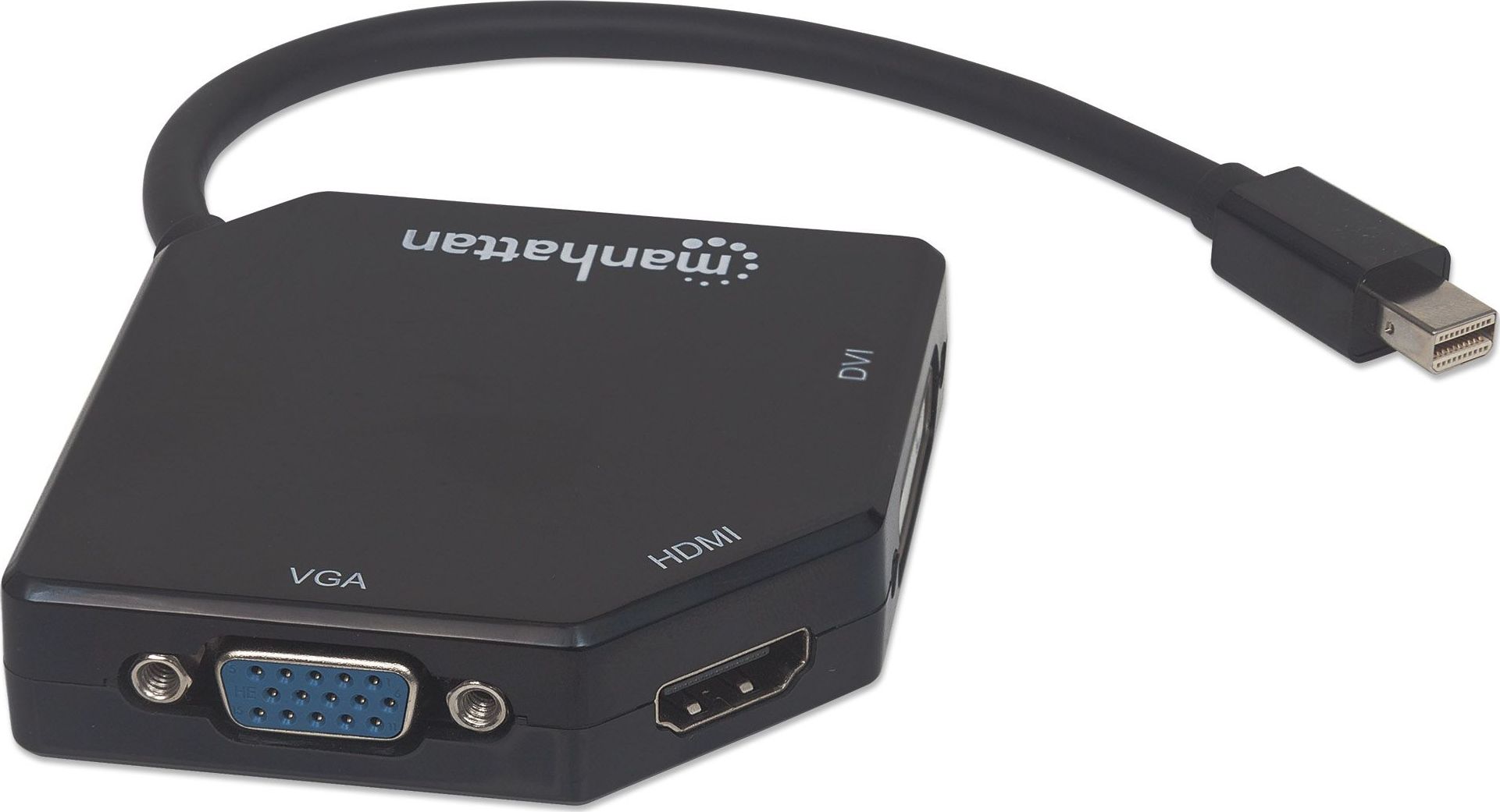 Adapter video 3 në 1 Mini DisplayPort, HDMI DVI VGA, 4K