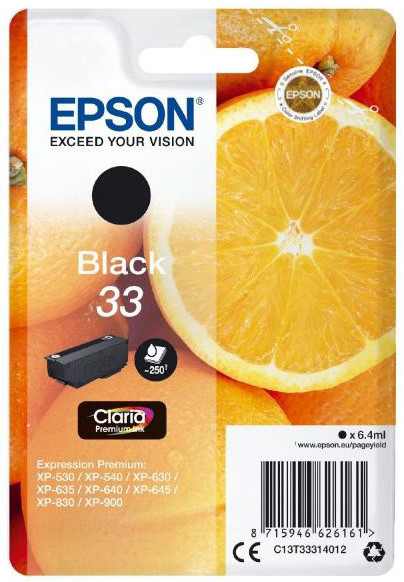 Ngjyrë për printer Epson C13T33314012, 33, e zezë