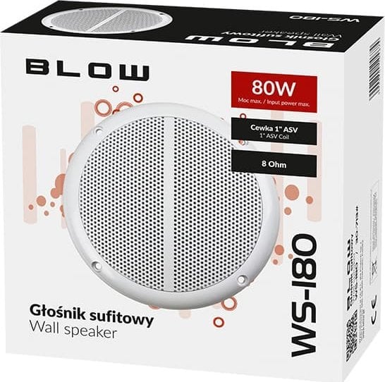 Altoparlant tavanor Blow WS-180, 6.5", 80W, i bardhë
