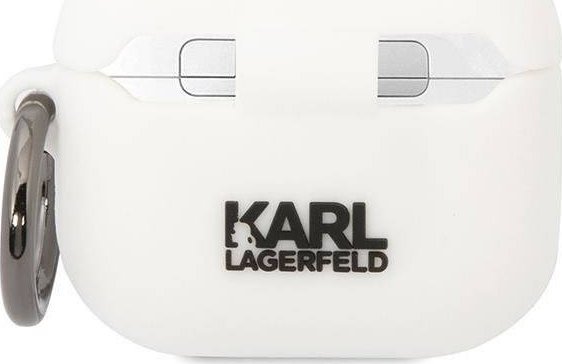Mbulesë AirPods 3 Karl Lagerfeld KLACA3SILKCW, silikon, e bardhë