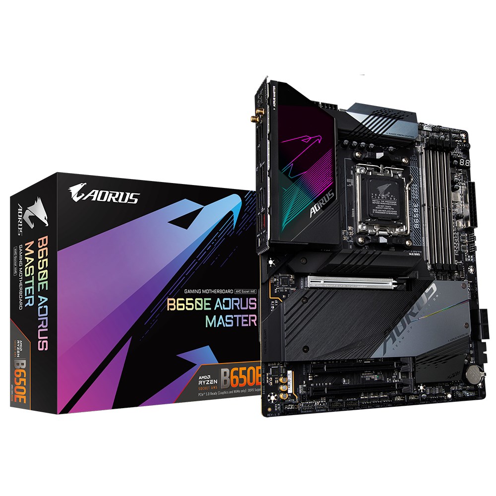 Pllakë amë Gigabyte B650E AORUS MASTER, AM5, DDR5 8000MHz, Wi-Fi 6E, e zezë