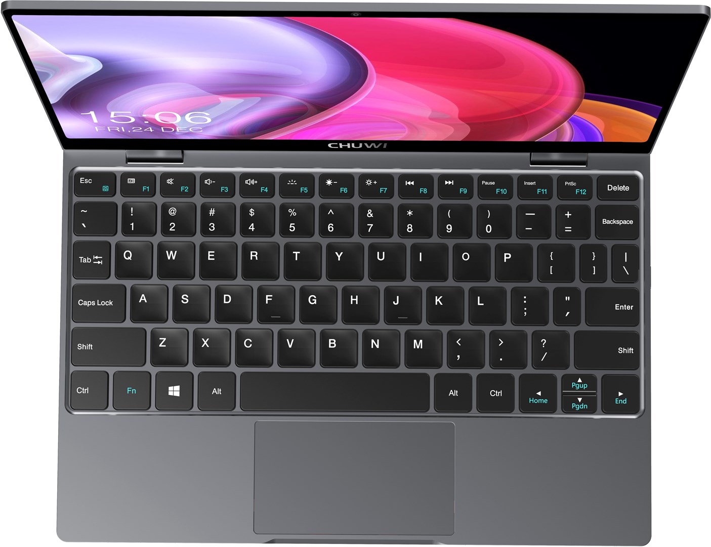 Laptop CHUWI MiniBook X 2023 K2 SR, 10.51", 12GB RAM, 512GB SSD, gri