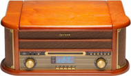 Грамофон Denver MRD-51 ретро, USB CD касета радио DAB FM, кафеав