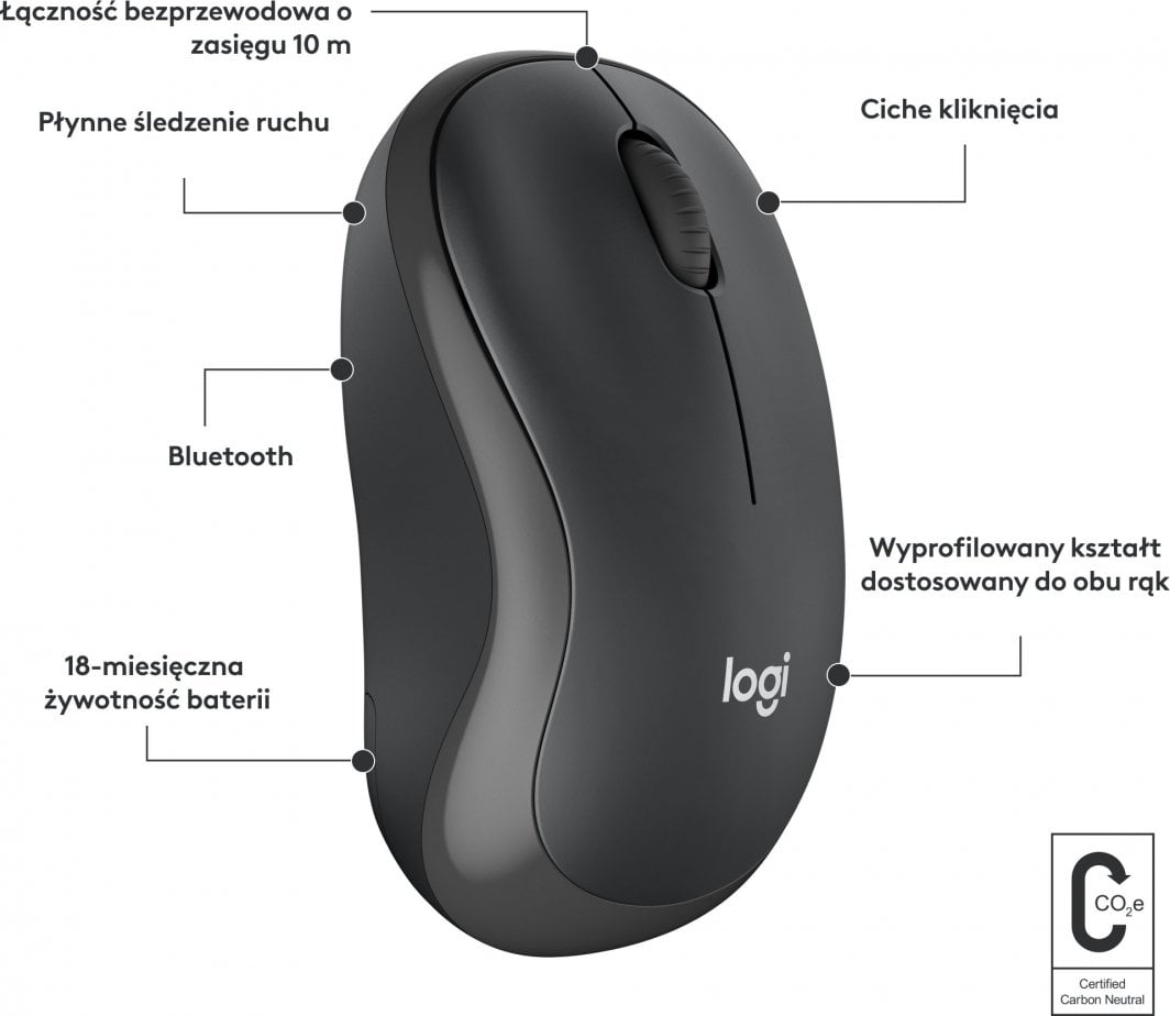 Maus Logitech M240, wireless, Bluetooth, i zi