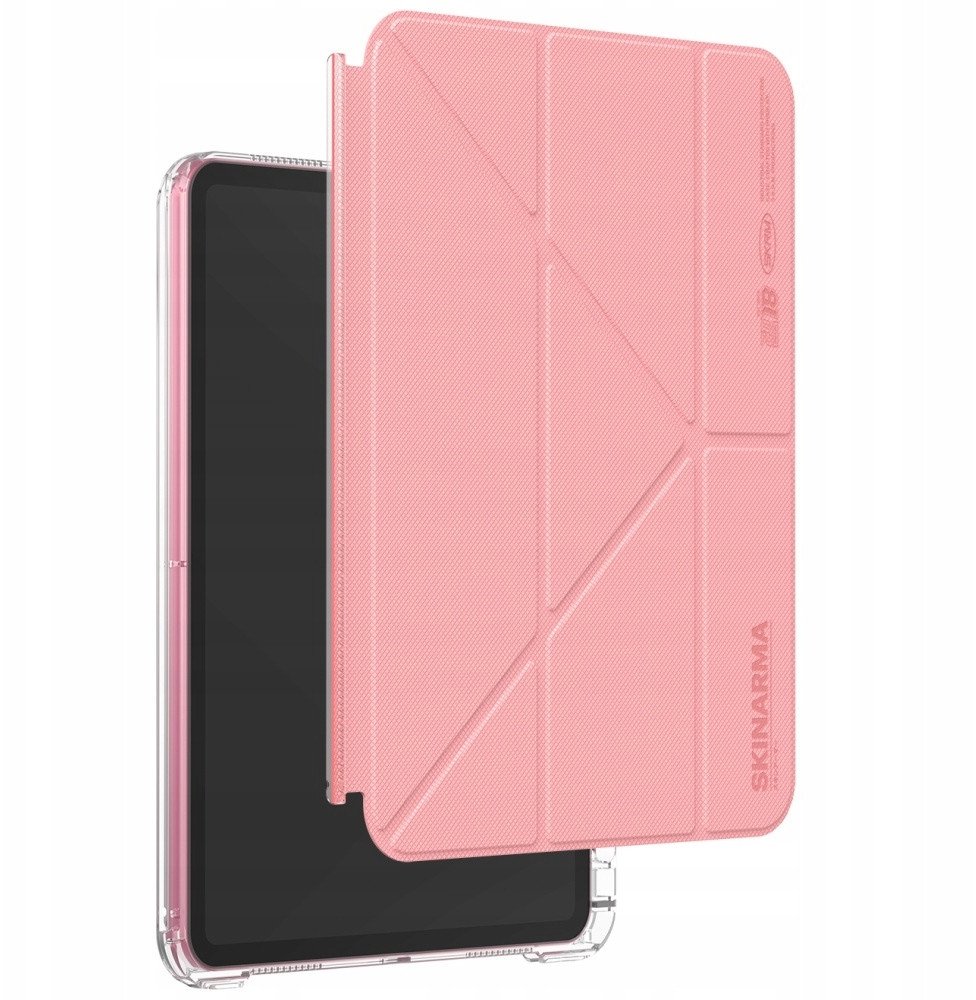 Mbulesë për tablet Skinarma Zeta Case për Apple iPad 11th Gen 2025, me mbajtëse për stylus, me këllëf me qëndrim, rozë