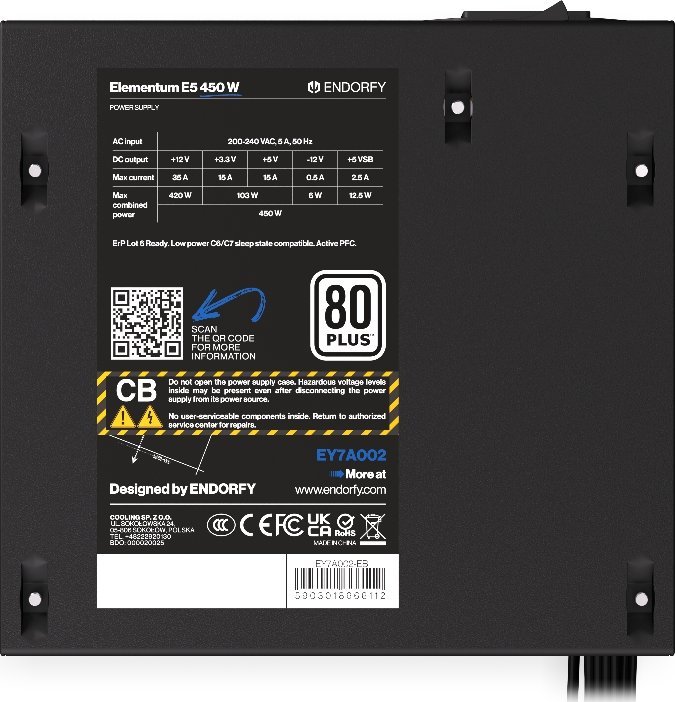 Burim energjie Endorfy Elementum E5 EY7A002 ATX, 450W
