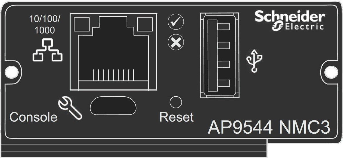 Kartë rrjeti APC AP9544, 1 fazë, Gigabit Ethernet, e zezë
