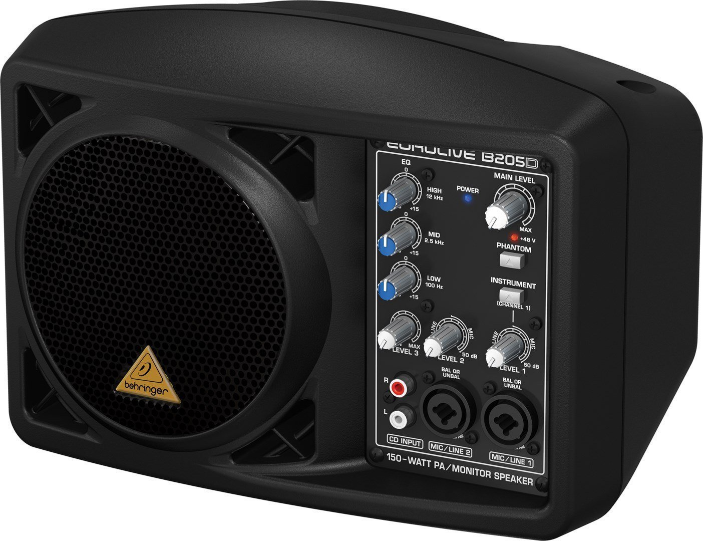 Monitor aktiv Behringer Eurolive B205D, 150W, mikser i integruar, i zi