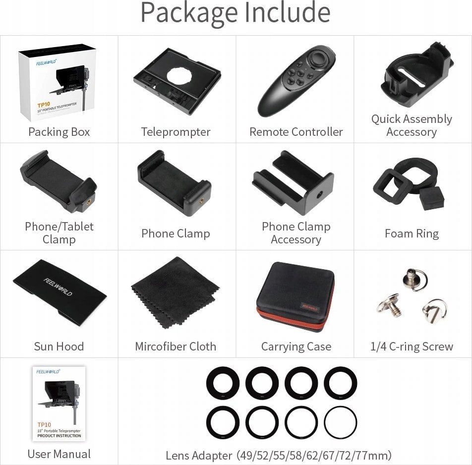 Teleprompter Feelworld TP10, deri në 10"