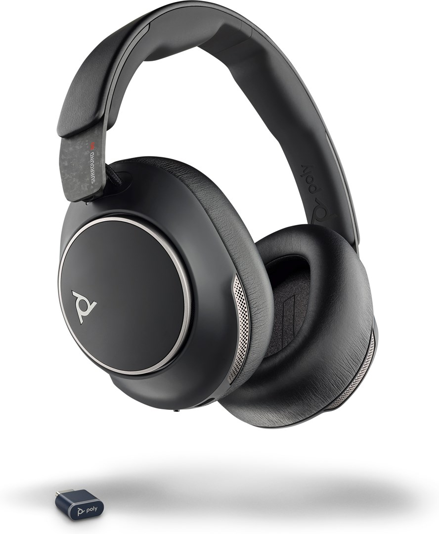 Kufje Poly Voyager Surround 80 UC, Bluetooth, Boomless, të zeza