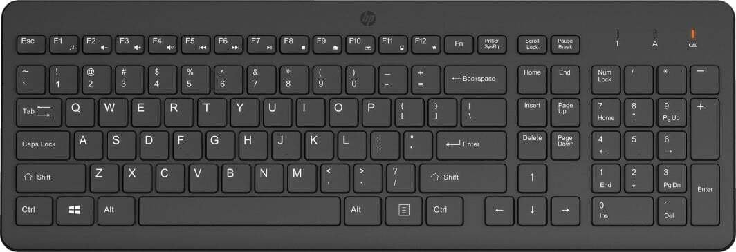 Tastierë wireless HP Full-size, layout italian, e zezë