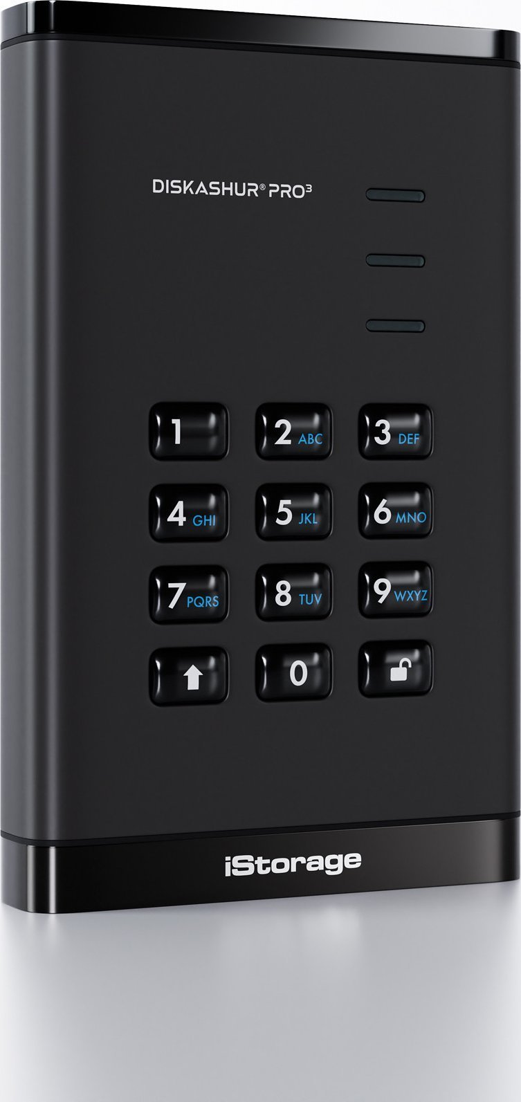 Надворешен хард диск iStorage DiskAshur PRO, 1TB, хардверска енкрипција AES 256 bit, безбедносен PIN