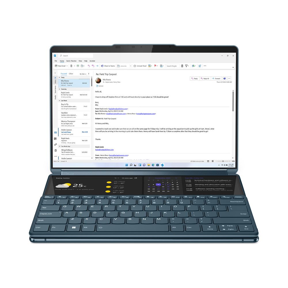 Laptop Lenovo Yoga 9 i7-1355U, 13.3" Touchscreen, Intel Core i7, 16 GB RAM, 1 TB SSD, i kaltër