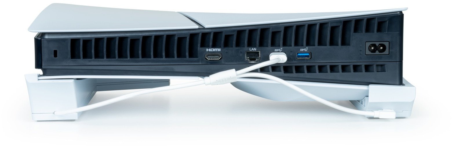 Bazë karikimi Nacon për PlayStation 5 Slim, me USB, ndriçim RGB, e zezë