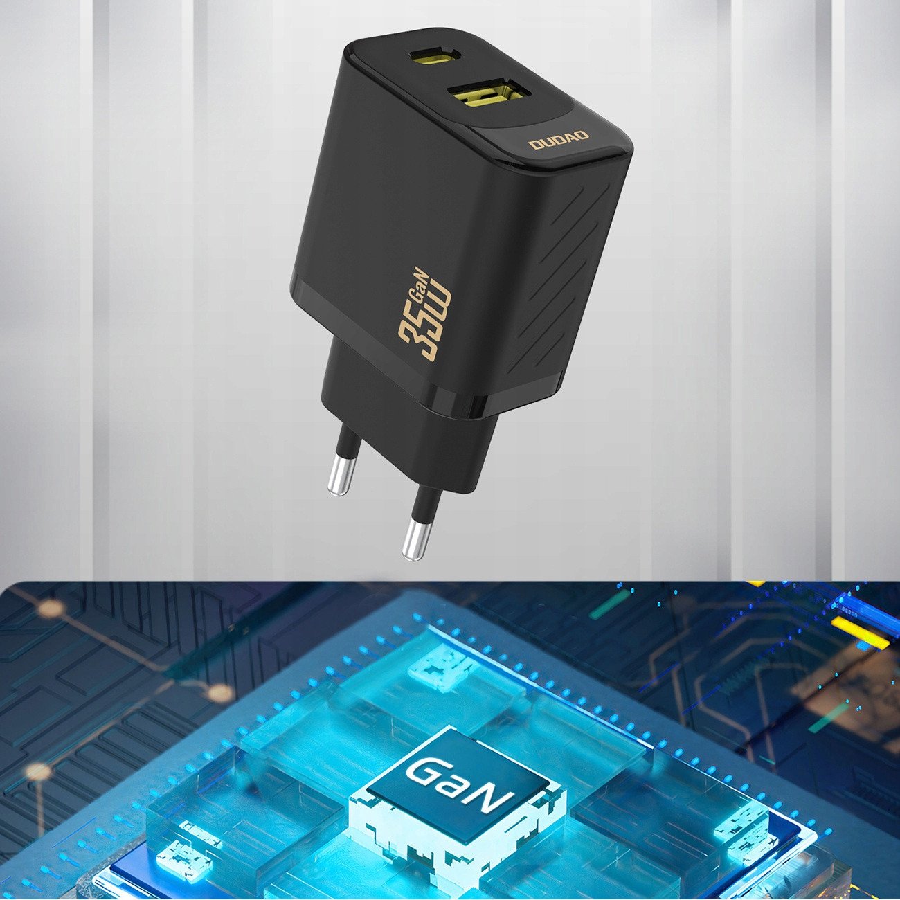 Karikues muror DUDAO A27 Max, 35W GaN, USB C, i zi