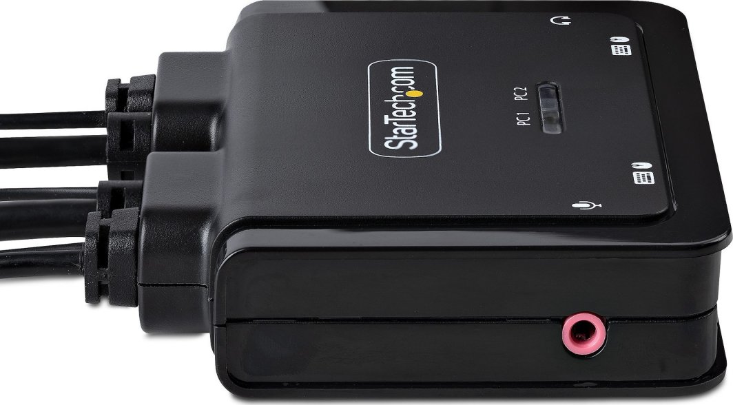 Ndërprerës KVM StarTech.com, 2 porta USB C, 4K 60Hz, DisplayPort, i zi