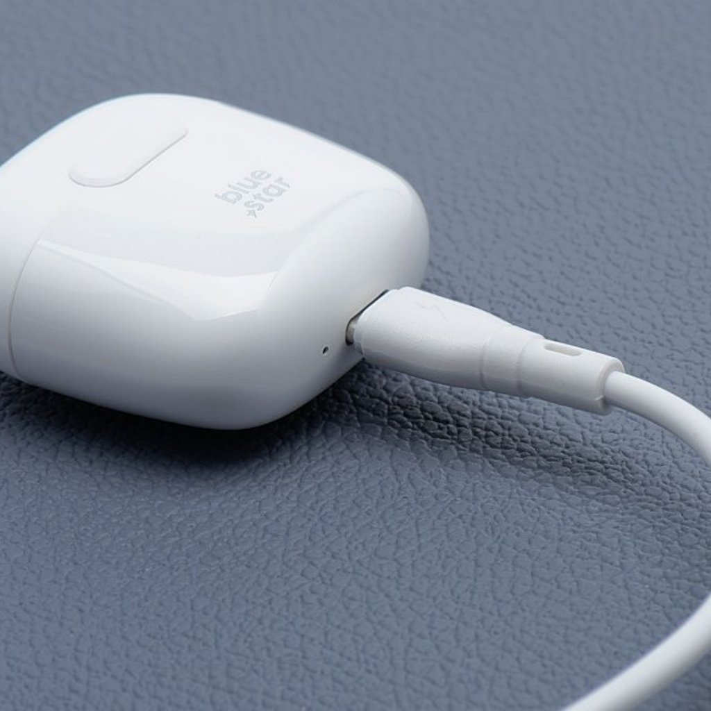 Kabllo karikimi Blue Star Eco PJ73-13-3, USB-C në USB-C, 60W 3A, 1m, e bardhë