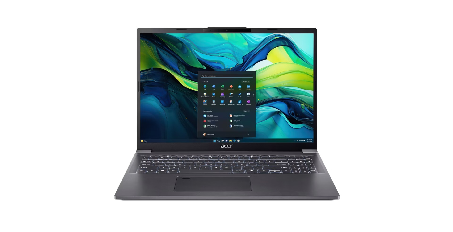 Laptop Acer Aspire 16 A16-71M-50Z, 16", WUXGA+, Intel U5-125H, 16GB RAM, 1TB SSD, Intel Arc Xe, i hirtë