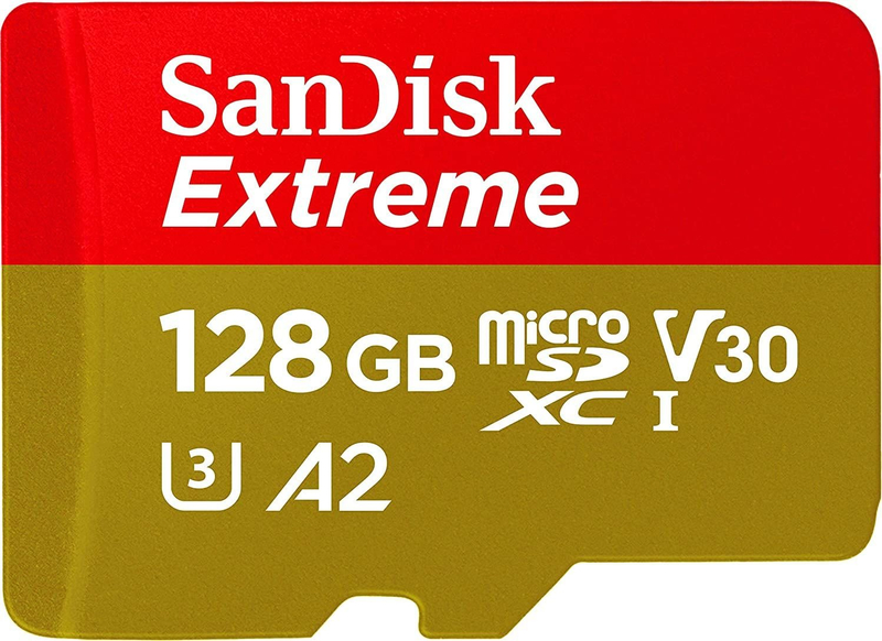 Kartë memorie SanDisk Extreme microSDXC, 128GB, Class 10 UHS I U3 A2 V30
