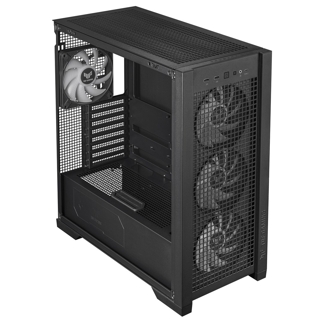 Kuti PC ASUS TUF Gaming GT302, MIDI Tower, ARGB, e zezë