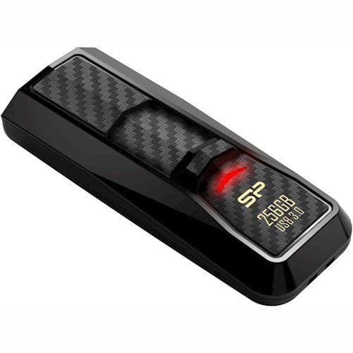 USB Flash Drive Silicon Power Blaze B50, 256GB, USB 3.2 Gen 1, e zezë