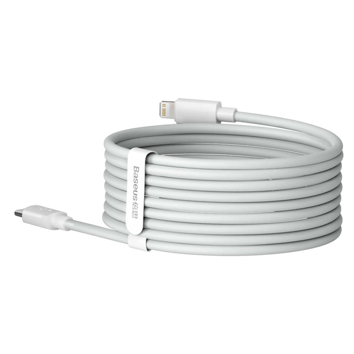 Kabllo karikimi Baseus USB C në Lightning, 150cm, Power Delivery 20W, e bardhë