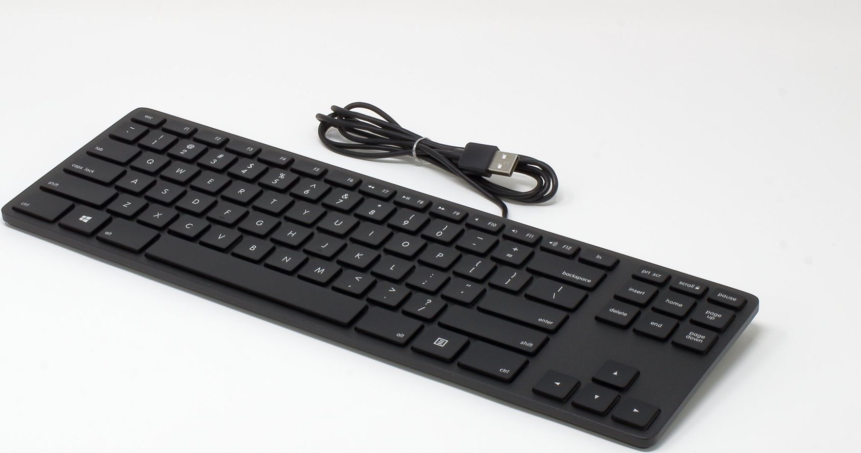 Tastierë Matias Wired Aluminum FK308PCLBB, USB, me ndriçim RGB, e zezë