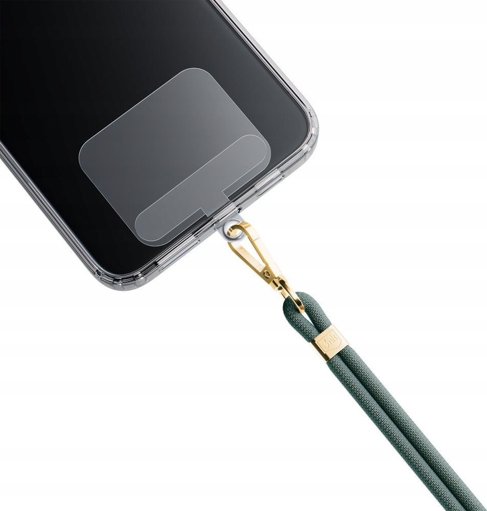 Лента за телефон 3MK EasyClip, најлонска, прилагодлива, темно зелена со златна боја