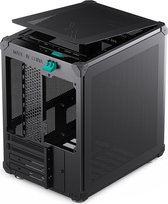Куќиште за компјутер Jonsbo C6, Micro ATX, со рачка за носење, црно