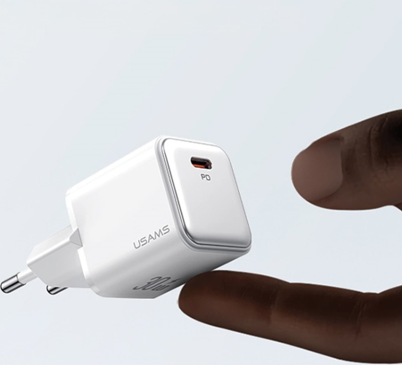 Karikues AC Usams US-CC186 X-Ron, 1x USB-C PD 30W, Fast Charging, vjollcë