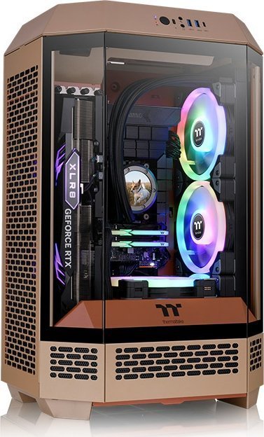 Kornizë PC Thermaltake The Tower 300, ATX, xham i temperuar, blu Hydrangea