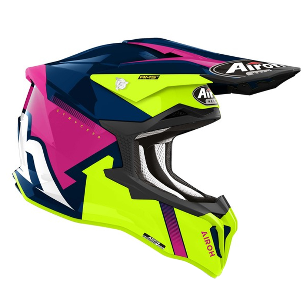 Helmetë motokrosi Airoh Strycker Blazer, madhësia S, rozë blu
