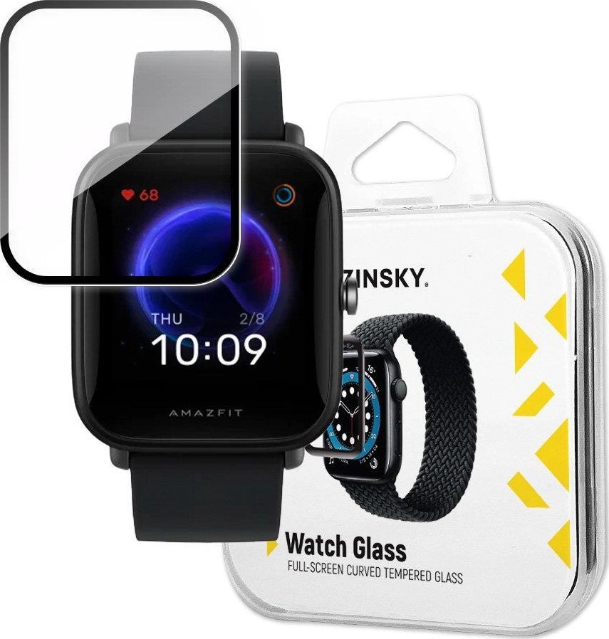 Xham mbrojtës Wozinsky Watch Glass për Xiaomi Amazfit Bip U, hibrid, me kornizë të zezë