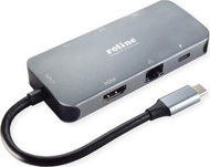 Docking station ROLINE USB 3.2 Gen 2 Type C, HDMI 4K, LAN, gri