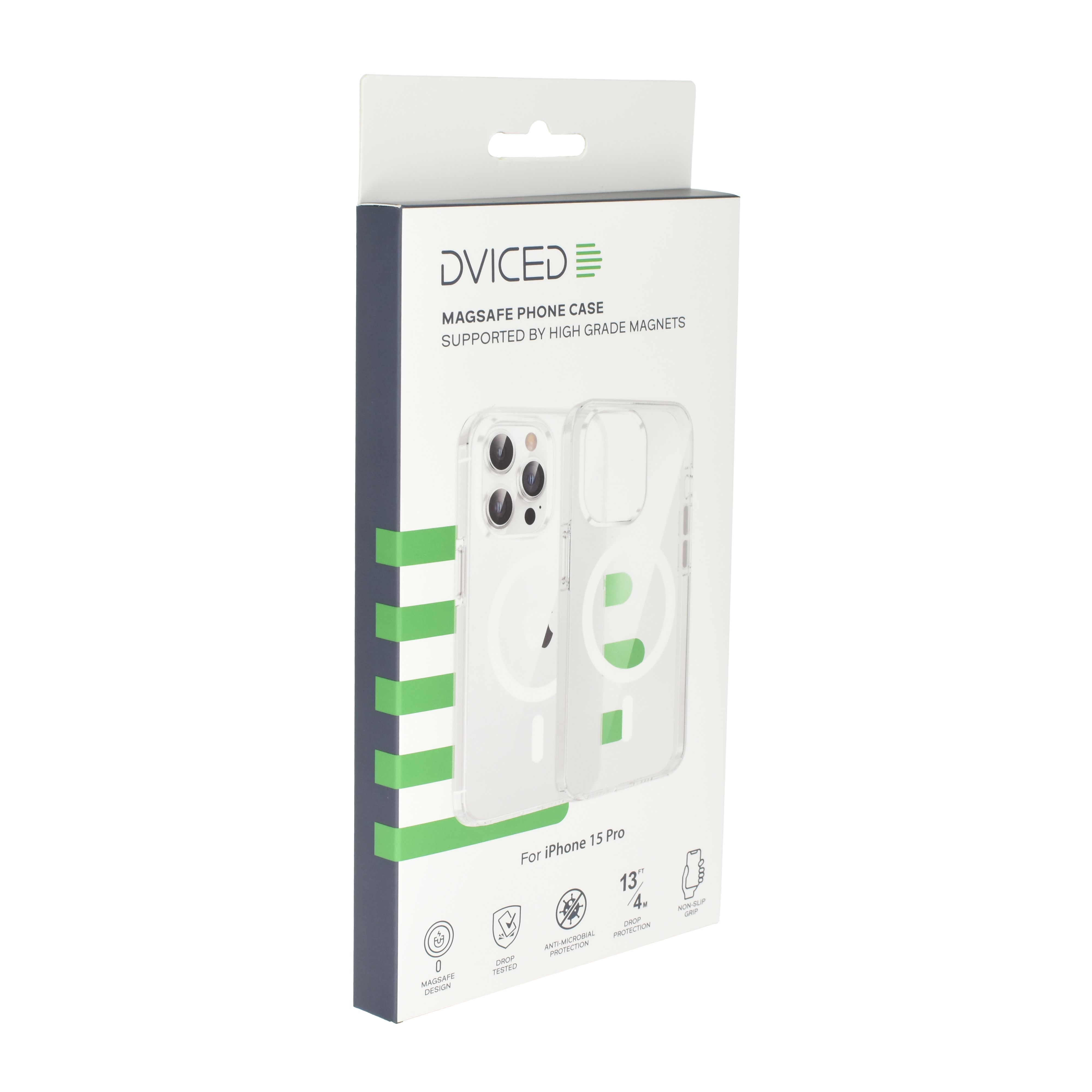 Dviced MagSafe iPhone 15 Pro Clear Case, White