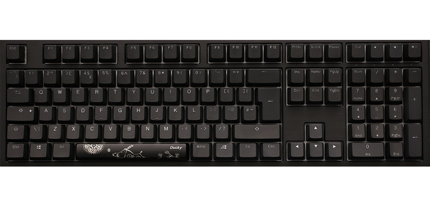 Tastierë Ducky Shine 7 PBT, Cherry MX Red, RGB, e zezë