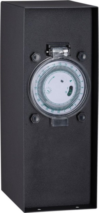 Kolonë e jashtme Paulmann Time, 2 priza, programator kohe, çelik inox antracit