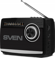 Radio portative Sven SRP-535, 3W, FM AM SW, e zezë