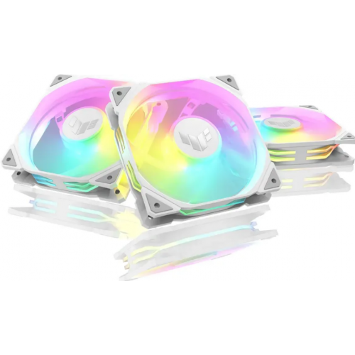 Ventilatorë kasë ASUS TUF Gaming TR120 ARGB Reverse 3in1, 120mm, set 3 copë, të bardhë