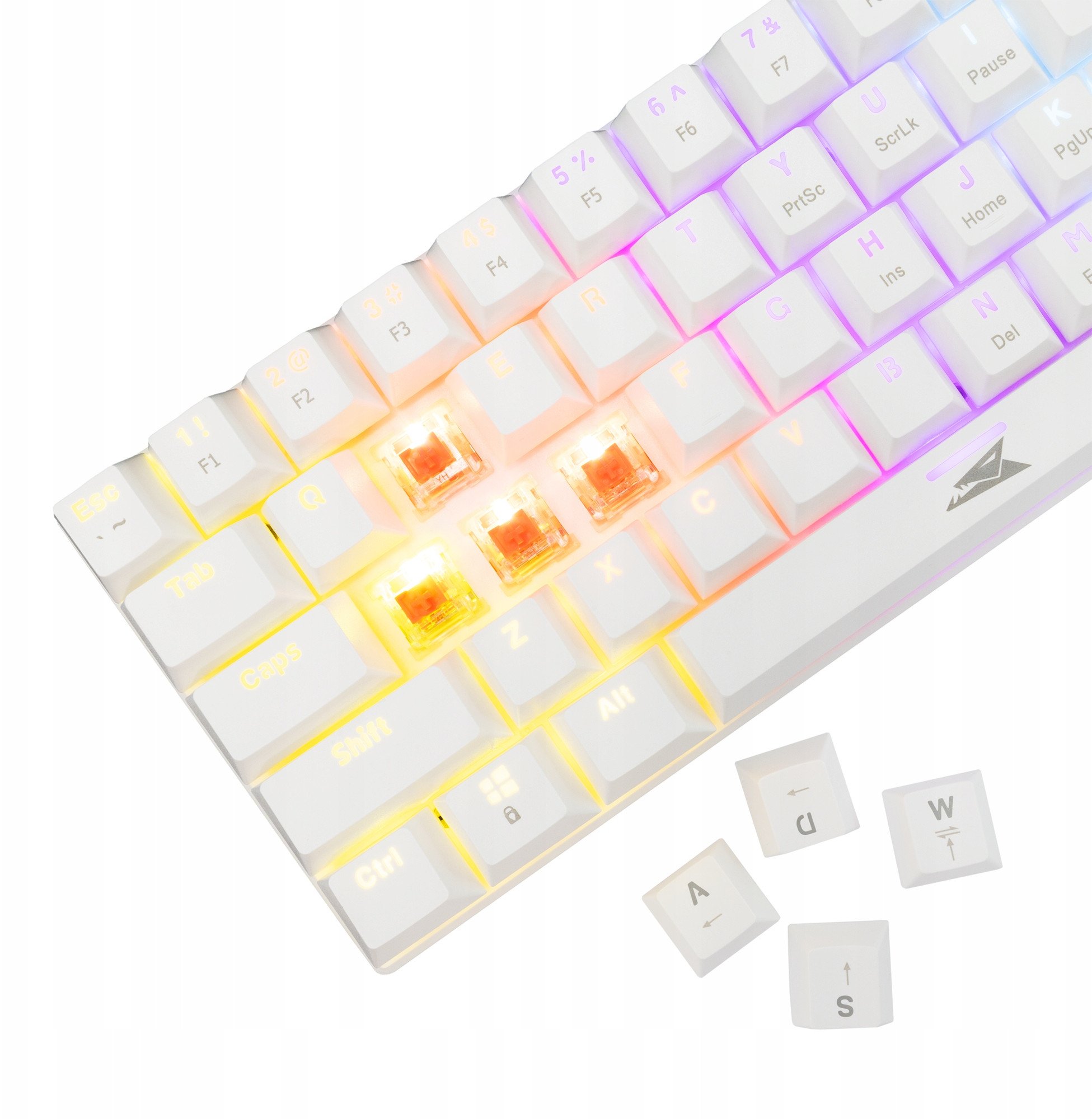 Tastierë gaming Baracuda BGK-03211 Dolphin, mekanike 61 taste, RGB, e bardhë