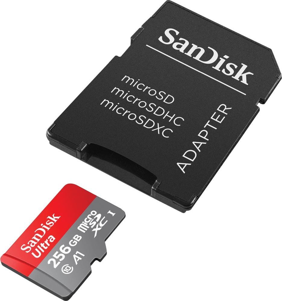 Kartë memorie SanDisk Ultra MicroSDXC, 256GB, Class 10 UHS I U1 A1