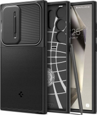 Mbrojtëse telefoni Spigen Optik Armor për Samsung Galaxy S25 Ultra, kapak kamere, e zezë