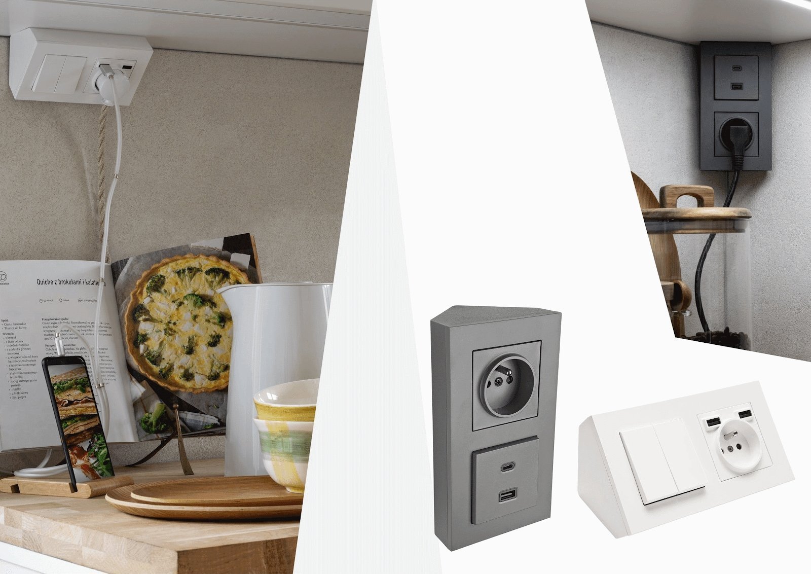 Çelës i mençur dyfishtë Simon 55 Go Switch D, WiFi, i bardhë