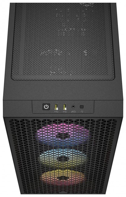 Kasë Corsair 3000D RGB Tempered Glass, e zezë
