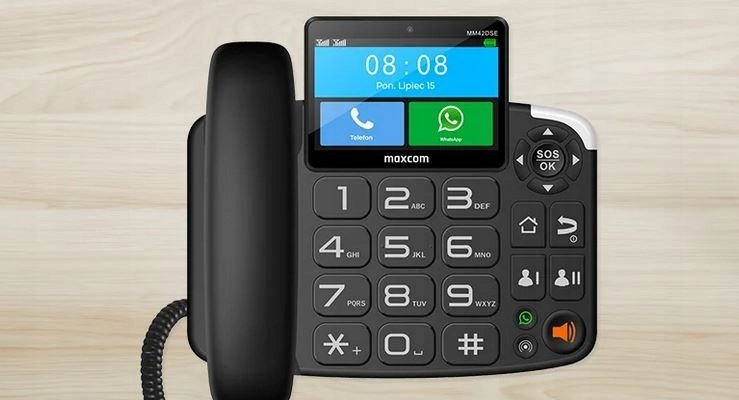 Telefoni fiks Maxcom Comfort MM42D, me kabllo, i zi