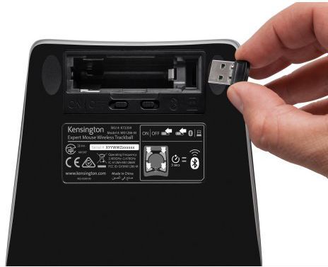Maus Kensington Expert, wireless, Bluetooth, USB, i zi dhe i kuq